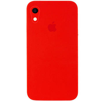 Чохол Silicone Full case camera SQUARE (квадратні) для IPhone Xr Red (24) червоний