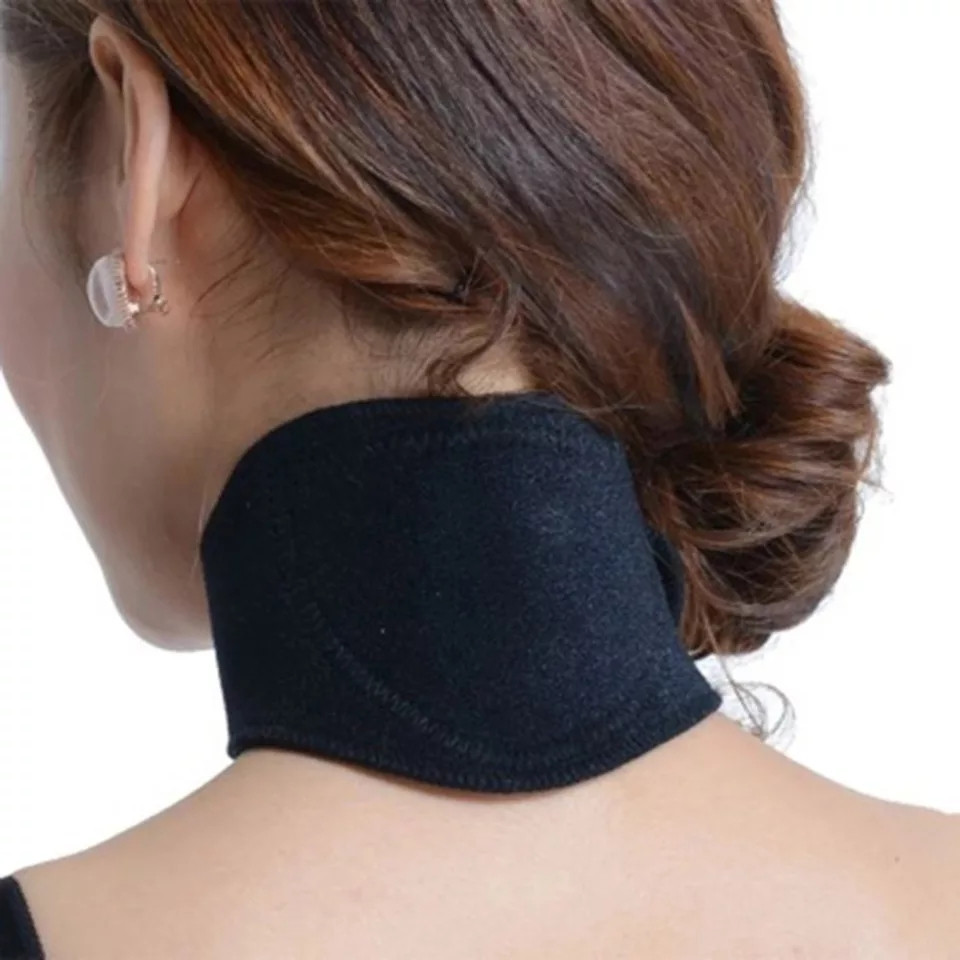 Турмалиновый воротник бандаж для шеи Согревающий лечебный пояс накладка на шею с магнитными вставками - фото 4 - id-p1496404736