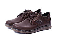 Классические мужские туфли коричневые кожаные от производителя