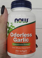 Екстракт часникового масла NOW Foods Odorless Garlic 250 гельових капсул