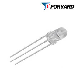 Світлодіод червоно-синій, 5 мм. FYL-5019 UEUBC (прозорий, 60° 20mcd) FORYARD (3 ноги, загал. катод)л