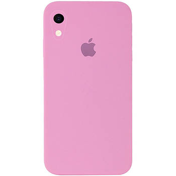 Чохол Silicone Full case camera SQUARE (квадратні) для IPhone Xr Light Pink (06) рожевий