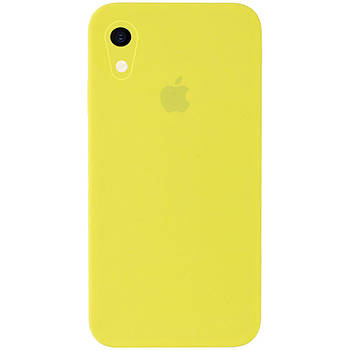 Чохол Silicone Full case camera SQUARE (квадратні) для IPhone Xr Flash (10) жовтий
