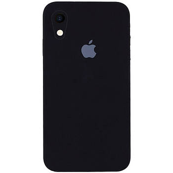 Чохол Silicone Full case camera SQUARE (квадратні) для IPhone Xr Black (25) чорний