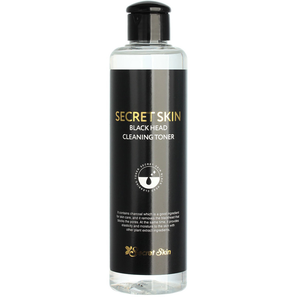 Тонер для звуження і очищення пор Secret Skin Black Head Cleaning Toner 250 мл, фото 1