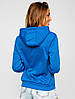 Худі жіноче без логотипів і малюнків. Толстовка з кишенею кенгуру синя. Кофта з капюшоном трикотажна, фото 2