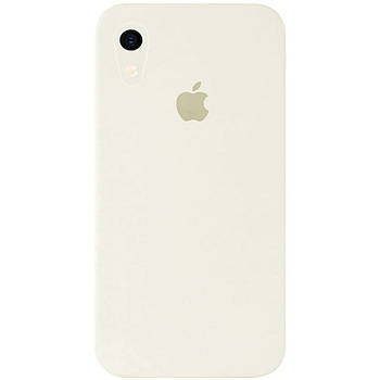 Чохол Silicone Full case camera SQUARE (квадратні) для IPhone Xr Antique white (19) бежевий