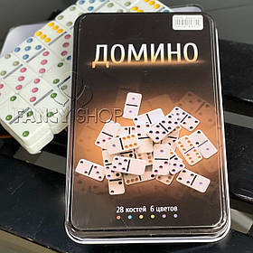 Доміно гра в металевій коробці, велика, Игра "Домино"