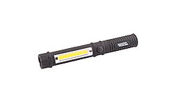 Ліхтарик магнітний MASTERTOOL 168х24 мм LED+COB LED 3xAAA ABS 94-0806