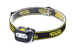 Ліхтар налобний MASTERTOOL 4 режиму 55х35х40 мм CREE XT-E WHITE LED+2xRED LED 3xAAA ABS 94-0813