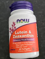 Лютеин для зрения NOW Foods Lutein Zeaxanthin 60 гел капс