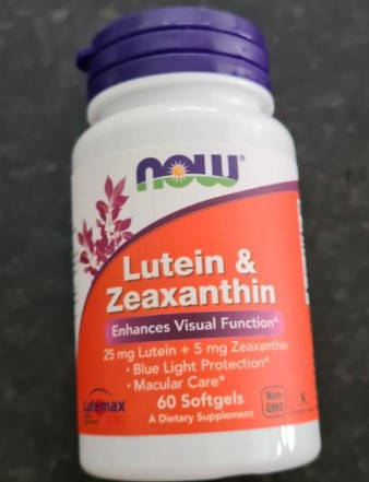 Лютеин для зрения NOW Foods Lutein Zeaxanthin 60 гел капс (ID ...