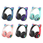 Бездротові навушники з котячими вушками VZV-23M, Блакитні / Блютуз навушники з мікрофоном, фото 7