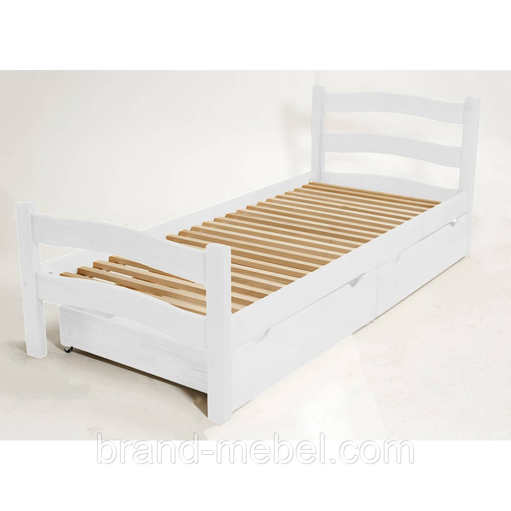 Ліжко PARIS з шухлядами (бук)(фарбоване) (біле), фото 1