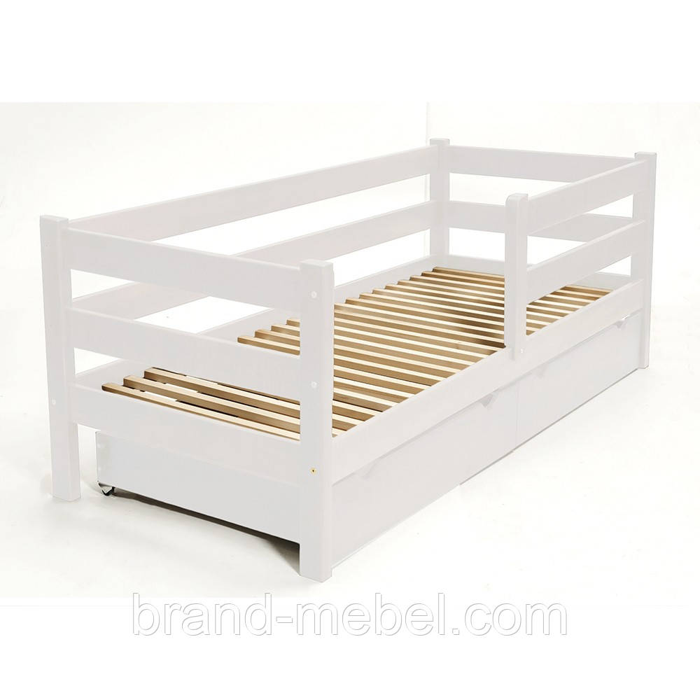 Ліжко MONTANA з шухлядами (бук)(фарбоване)(Біле)), фото 1