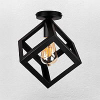 Черный потолочный светильник "Кубик" в стиле лофт (56-XPR160F-1 BK)