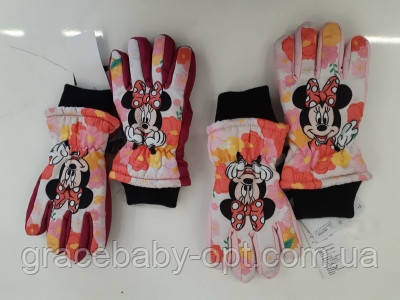 Рукавички для дівчат оптом, DISNEY, 3-8A, № MIN-A-GLOVES-137