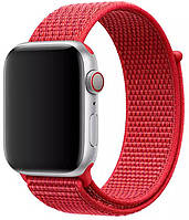 Тканевый ремешок Nylon Sport Band for Apple Watch 45/44/42mm, Red