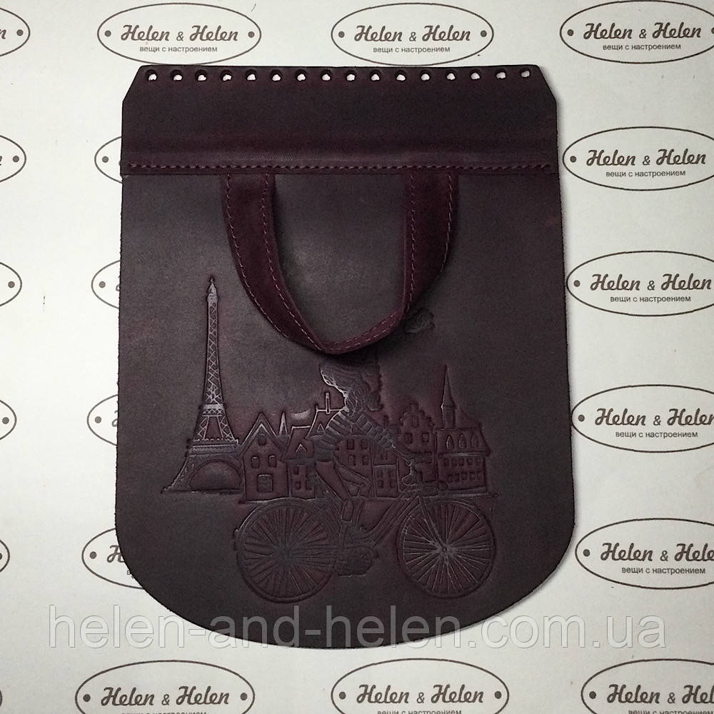 Клапан для рюкзака "Париж". Бордо, фото 1