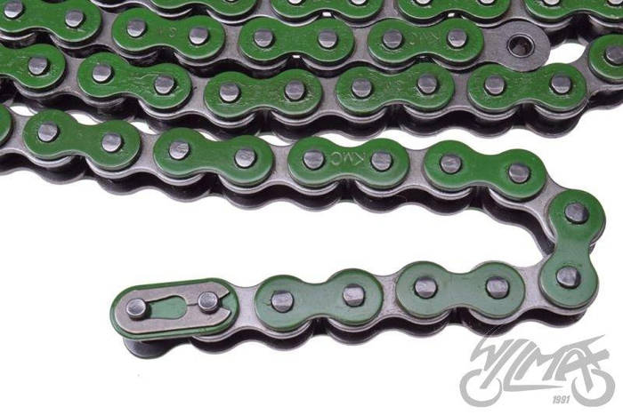 Приводная цепь для мотоцикла зеленый 420H, 138 звеньев, KMC, AB7408 (ID ...