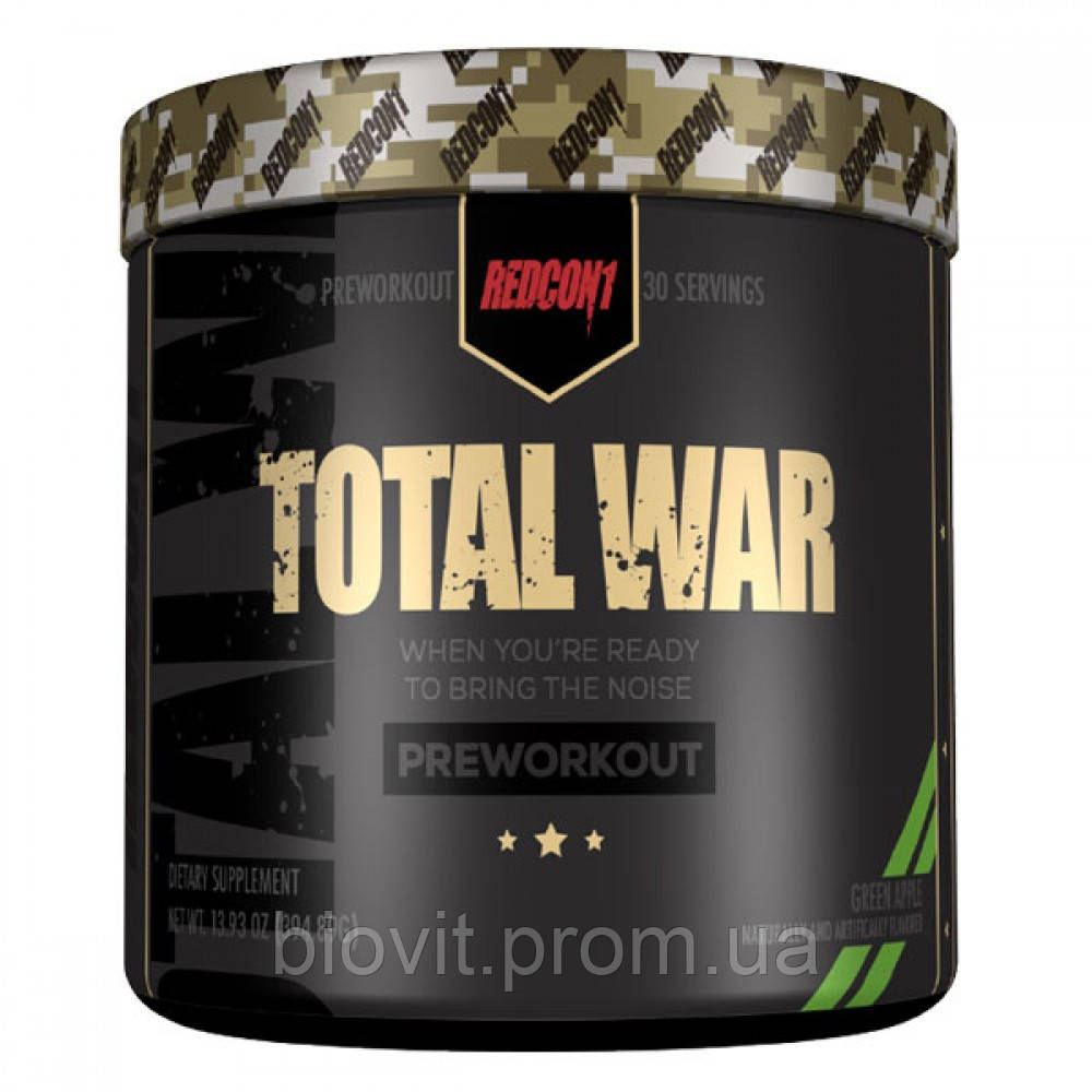 Предтренировочный комплекс (Pre-workout Total War) 441 г со вкусом зеленого яблока - фото 1 - id-p1496447801