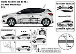 Молдинги на двері для Renault Dacia Sandero III 2021+, фото 7