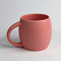 Чашка керамическая "Бочка" Розовый 450 мл мат Rezon