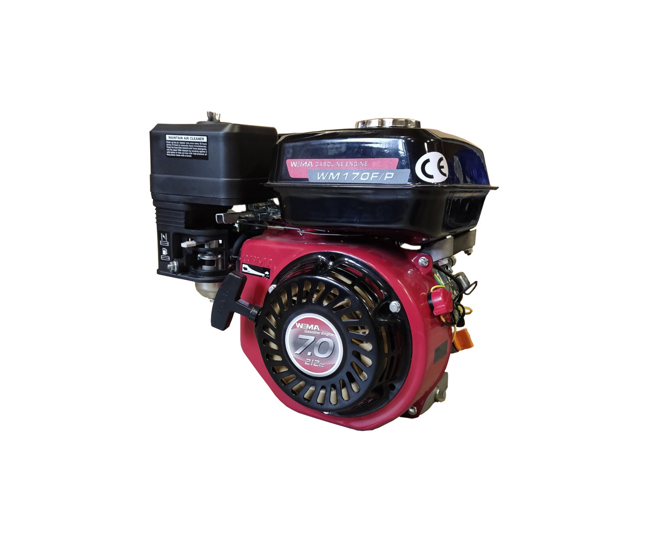 Двигун бензиновий Weima WM170F-Q NEW ЄВРО 5 (шпонка, вал 19 мм, 7.0 л.с., бак 5 л), фото 1
