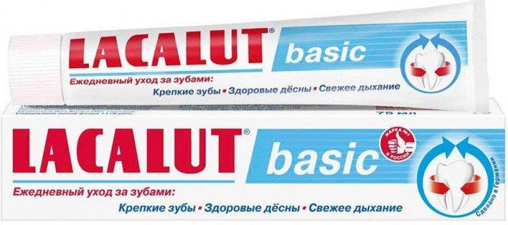 Зубная паста Lacalut basic 75 мл - фото 1 - id-p1496473972