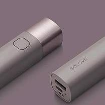 Xiaomi (OR) Solove X3s Portable Flashlight + Power Bank 3000mAh Purple (Ліхтарик з повербанком), фото 2