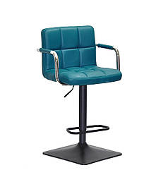 Барне крісло Arno Arm BAR 4-BK-Base зелений кожзам на чорній ніжці з підлокітниками