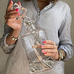 Штоф для віскі "Скотч" 850 мл прозорий із корком