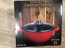 Казан круглий із гранітним покриттям German family GF-054 24 см 5 л