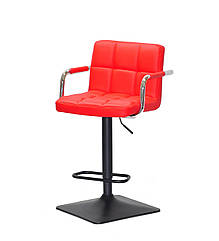 Барне крісло Arno Arm BAR 4-BK-Base червоний кожзам на чорній ніжці з підлокітниками