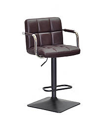 Барне крісло Arno Arm BAR 4-BK-Base коричневий кожзам на чорній ніжці з підлокітниками