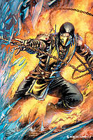 Постер плакат "Мортал Комбат (Скорпіон) / Mortal Kombat (Scorpion)" 61x91.5см (ps-103231)