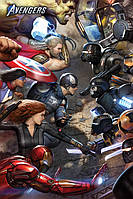 Постер плакат "Мстители / Avengers Gamerverse (Face Off)" 61x91.5см (ps-103267)