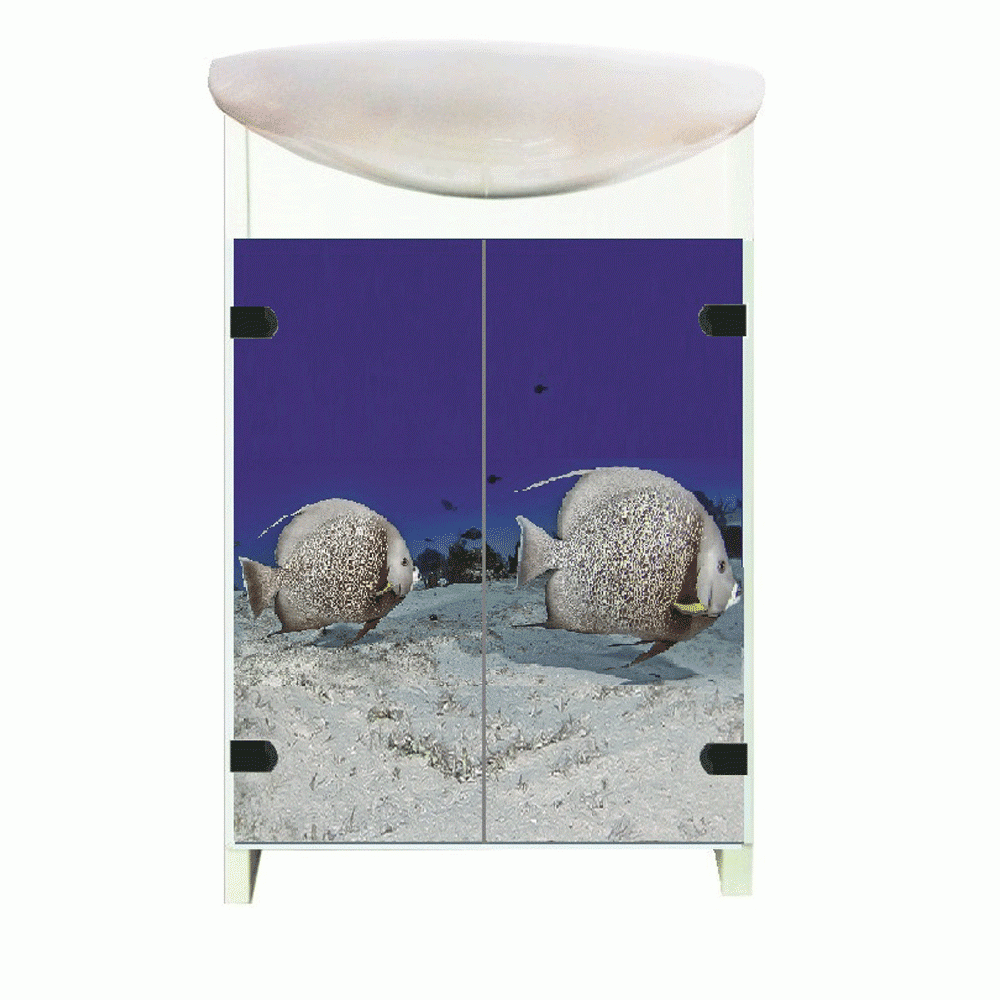 Тумба Mikola-M Eco Green light Ocean з умивальником CERSANIT Cersania 50 см
