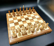 Шахи Дерев'яні Різьблені(Набір 3 в 1 Шахи, Шашки, Нарди)