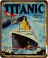Металлическая табличка / постер "Титаник (Корабль Мечты) / Titanic (The Ship Of Dreams)" 18x22см (ms-002844)