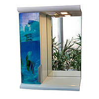 Дзеркало Mikola-M Plastics 5.0 Світ моря під склом з точковим LED підсвічуванням ліва шафа 50 см