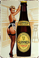 Металлическая табличка / постер "Guinness Special Export (Pin Up)" 20x30см (ms-002993)