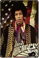 Металлическая табличка / постер "Джими Хендрикс / Jimi Hendrix (USA)" 20x30см (ms-003038)