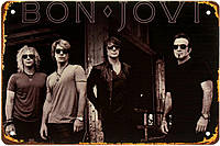 Металлическая табличка / постер "Бон Джови / Bon Jovi" 30x20см (ms-003216)