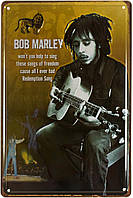 Металева табличка / постер "Боб Марлі (Пісня Спокути) / Bob Marley (Redemption Song)" 20x30см (ms-003237)