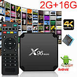 Приставка смарт ТБ Андроїд HD Smart TV Box X96 mini 2/16 Гб на Android 9 приставка ТВ Бокс, фото 2