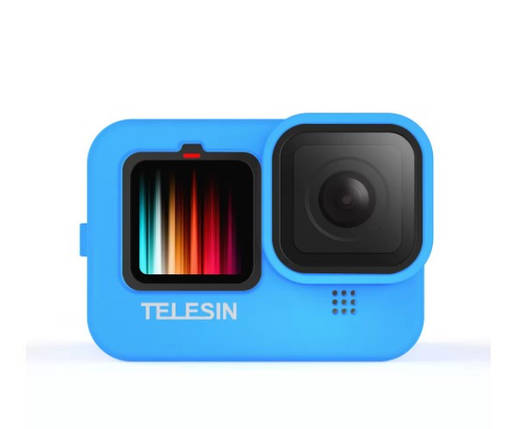 Силіконовий чохол для GoPro 9/10/11 Black Telesin (GP-HER-041-BL) Світло-синій, фото 1
