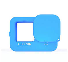 Силіконовий чохол для GoPro 9/10/11 Black Telesin (GP-HER-041-BL) Світло-синій, фото 5