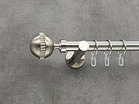 Карниз Quadrum Авея 400 см одинарный Сталь универсальный 25 мм гладкая (кольца с крючками)