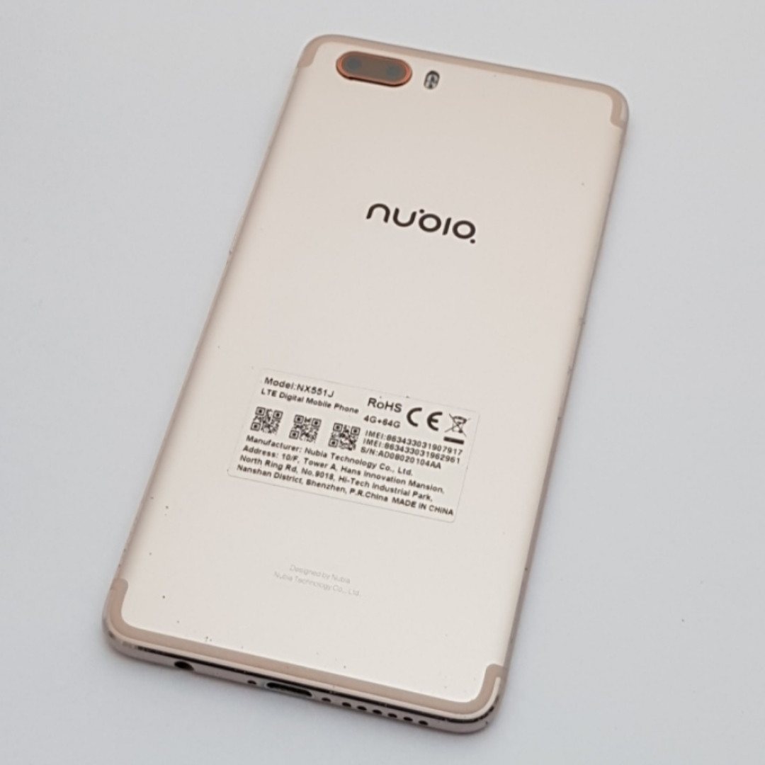 Із дефектом. кришка з кнопками zte nubia m2 (nx551j) золото сервісний оригінал з розборки